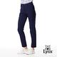 【Lynx Golf】女款彈性舒適前後拉鍊口袋設計立體膠標造型窄管長褲(二色) product thumbnail 6