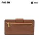 FOSSIL Logan 真皮系列拉鍊零錢袋設計中夾-咖啡色 SL7830200 product thumbnail 6