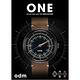 odm ONE 羅盤單針潮時尚手錶-黑x卡其/45mm DD169-02 product thumbnail 3