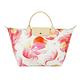 LONGCHAMP SPLASH水花圖案棉質帆布短提把手提包(中/紅) product thumbnail 2