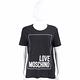 LOVE MOSCHINO 方框字母彈性棉黑色短袖TEE T恤 product thumbnail 2