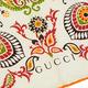 GUCCI 花卉圖樣造型絲巾(黃色) product thumbnail 2