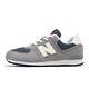 New Balance 休閒鞋 574 大童 女鞋 寬楦 影灰 復古藍 麂皮 拼接 運動鞋 NB GC574GWH-W product thumbnail 2