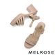 涼鞋 MELROSE 美樂斯 簡約質感純色多條繫帶防水台高跟涼鞋－杏 product thumbnail 5