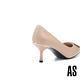 高跟鞋 AS 別致質感純色方釦羊皮尖頭高跟鞋－粉 product thumbnail 4