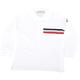 MONCLER MAGLIA 童裝 側徽章白色長袖POLO衫 product thumbnail 2