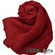 AnnaSofia 單色粗織毛線 厚織披肩長圍巾(酒紅色) product thumbnail 2
