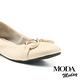 平底鞋 MODA MODAY  簡約雙圓釦全真皮方圓楦平底鞋－白 product thumbnail 6