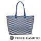 Vince Camuto 時髦感菱格紋肩背包-藍色 product thumbnail 3