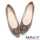 MAGY C型灰鑽飾釦尖頭 女 平底鞋 灰色 product thumbnail 4