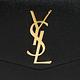 YSL UPTOWN金屬LOGO二合一魚子醬牛皮WOC斜背手拿包-附可拆卡夾（黑/金鍊） product thumbnail 6