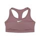 Nike 運動內衣 Swoosh 棕 白 速乾 中強度支撐 彈性 健身 瑜珈 DX6822-208 product thumbnail 2