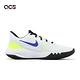 Nike 籃球鞋 Precision V 男鞋 白 藍 螢光黃 黑 緩震 低筒 運動鞋 CW3403-100 product thumbnail 3
