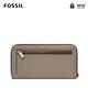 FOSSIL Logan 多層真皮拉鍊RFID防盜長夾-米灰色 SL7831788 product thumbnail 5