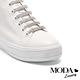 休閒鞋 MODA Luxury 現代奢華彈性鞋帶全真皮內增高厚底休閒鞋－白 product thumbnail 6