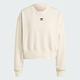 adidas 上衣 女款 長袖上衣 大學T 運動 國際碼 SWEATSHIRT 米白 IA6502 (S2295) product thumbnail 4