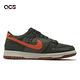 Nike 休閒鞋 Dunk Low SE GS 運動 女鞋 經典款 異材質拼接 大童 穿搭 墨綠 橘 DC9561-300 product thumbnail 3