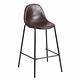 E-home Gova歌瓦復古PU黑腳經典吧檯椅-坐高66cm-三色可選 product thumbnail 6