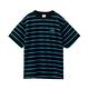 X-girl STRIPED PIQUE S/S TOP短袖條紋T恤-黑/藍 product thumbnail 2