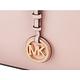 MICHAEL KORS JET SET TRAVEL金字防刮皮革雙隔層肩背包(大/淡粉) product thumbnail 5