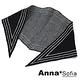 AnnaSofia 三角框邊線 針織領巾短圍巾(酷黑系) product thumbnail 4