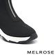 休閒鞋 MELROSE 美樂斯 率性俐落拉鍊造型飛織布高筒厚底休閒鞋－黑 product thumbnail 6