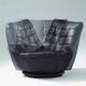 【文創集】威康 時尚透氣皮革可旋轉和室椅(二色可選)-63x42x60cm免組 product thumbnail 4