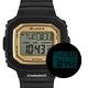 JAGA 捷卡 / M1226-A / 方型電子 計時碼錶 鬧鈴 防水100米 橡膠手錶-黑金色/48mm product thumbnail 4