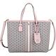 TORY BURCH GEMINI LINK CANVAS 小款帆布兩用托特包(粉色) product thumbnail 2