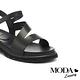 涼鞋 MODA Luxury 率性極簡厚底低跟涼鞋－黑 product thumbnail 6