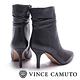 VINCE CAMUTO-小羊皮抓皺高跟中筒靴-黑色 product thumbnail 4