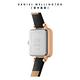 Daniel Wellington DW 手錶 Quadro Mini 15.4x18.2ｍｍ 方糖系列黑皮革小方錶(兩色任選) product thumbnail 5