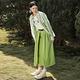 OUWEY歐薇 腰釦造型雙合摺長裙(綠色；S-L)3242392203 product thumbnail 2