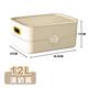 ANDYMAY2 12L卡洛皮革紋可堆疊收納盒-帶蓋大號矮款 (2入) OH-Q707 product thumbnail 2