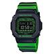 CASIO卡西歐 G-SHOCK 時間扭曲 科幻獨特 摩爾紋路 螢光綠 DW-D5600TD-3_43.2mm product thumbnail 2