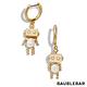 美國 BaubleBar 可愛機器人珍珠鍍金耳環 Roboto Pearl Huggie Earrings product thumbnail 3