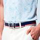 【Lynx Golf】男款吸濕排汗領尖扣設計葉子印花短袖POLO衫-藍色 product thumbnail 8