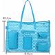 ANYA HINDMARCH I Am A Plastic XL 再生塗層帆布多口袋肩背托特包(藍色) product thumbnail 6