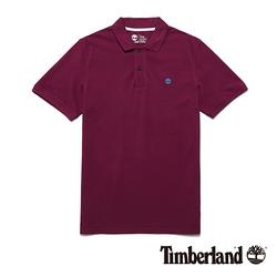 Timberland 男款紫色素面刺繡短袖Polo衫