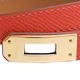 HERMES Kelly Double Tour金色轉釦EPSOM小牛皮二圈手環(番紅花色 product thumbnail 8