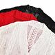 OUWEY歐薇 珍珠排扣縷空針織荷葉束口袖外套(白/黑/紅)3214465209 product thumbnail 3