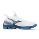 Mizuno 排球鞋 Wave Lightning Neo 2 男鞋 白 藍 輕量 回彈 室內運動 羽排鞋 美津濃 V1GA2202-21 product thumbnail 3