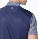 【Lynx Golf】男款吸濕排汗涼感合身版水波紋組織布滿版印花短袖立領POLO衫/高爾夫球衫-深藍色 product thumbnail 8