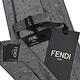 FENDI  經典品牌LOGO圖騰領帶(灰色系) product thumbnail 4