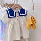 Baby童衣 女童短袖洋裝 女寶寶夏季海軍風公主裙 11659 product thumbnail 2