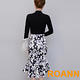 半高領針織衫+印花魚尾短裙兩件套 (黑色)-ROANN product thumbnail 2
