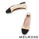 平底鞋 MELROSE 美樂斯 時髦撞色鏈條牛皮Q軟娃娃平底鞋－米 product thumbnail 5
