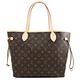 LV M41178 NEVERFULL MM 經典花紋拼接肩背托特包/購物包.牡丹紅 product thumbnail 3