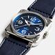 Bell & Ross BR03方形機械腕錶-41mm藍 BR03A-BLU-ST/SCA product thumbnail 4