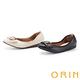 ORIN 羊皮造型飾釦尖頭平底鞋 黑色 product thumbnail 7